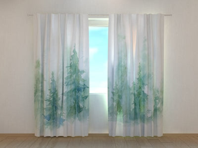 Day and night curtains - Misty forest Digital Textile