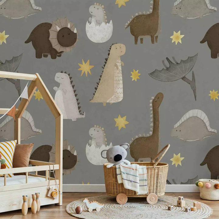 Fototapetai - Juros periodo dinozaurai tarp žvaigždžių, 149232