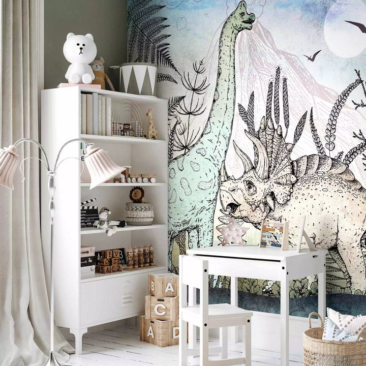 Fototapetai - Triceratops, Tyrannosaurus ir Diplodocus, 149239