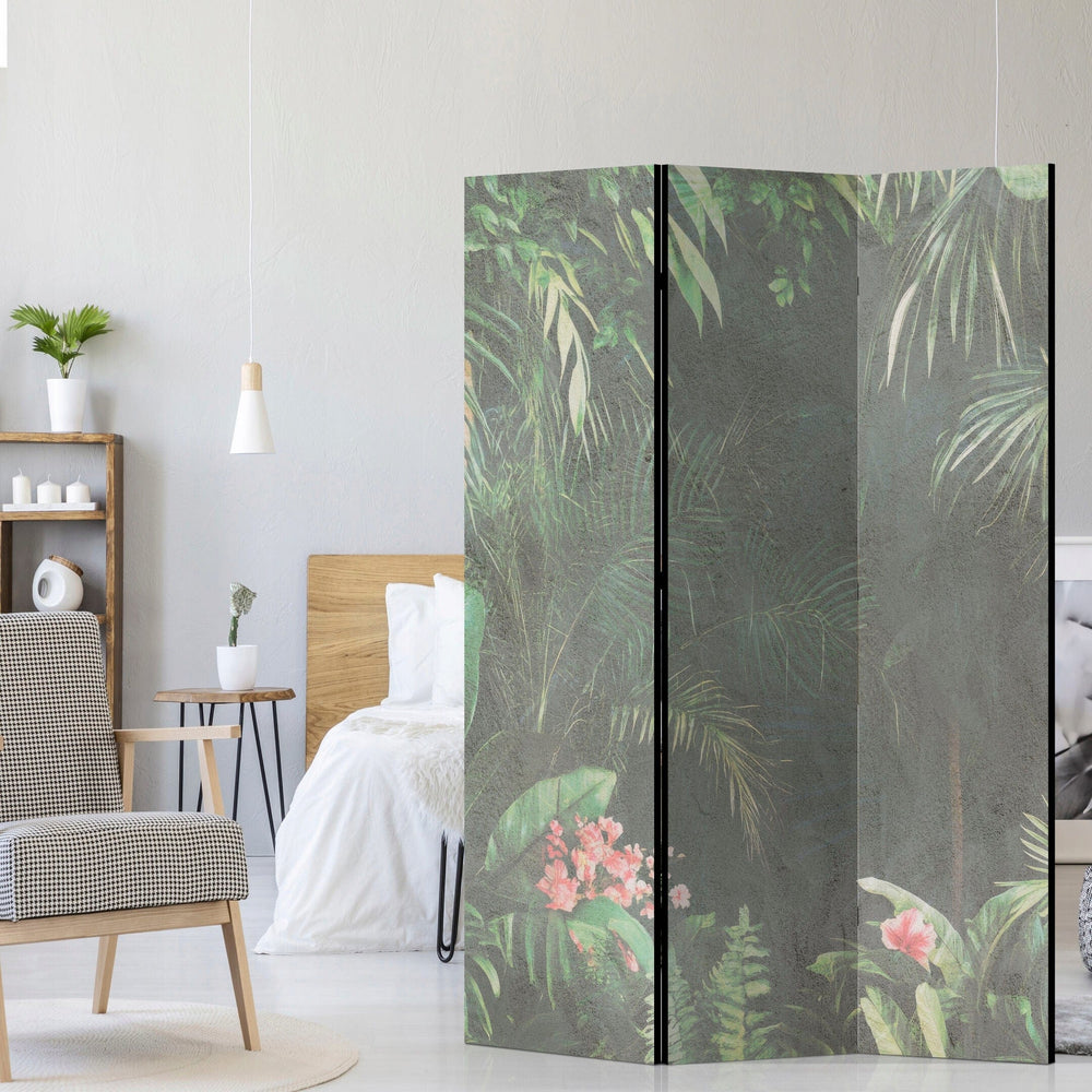 Divpusējs aizslietnis, 135x172, Džungļi, tumši zaļā krāsā L-ART