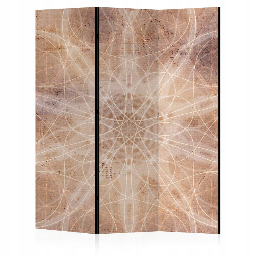 Divpusējs aizslietnis, 135x172, Ģeometriskā harmonija, moderns, ieturēts siltos, zemes toņos L-ART