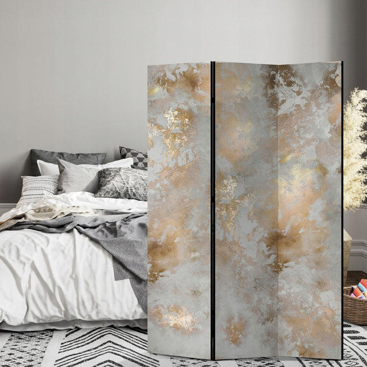 Divpusējs aizslietnis, 135x172, Zelta abstrakcija un marmors L-ART