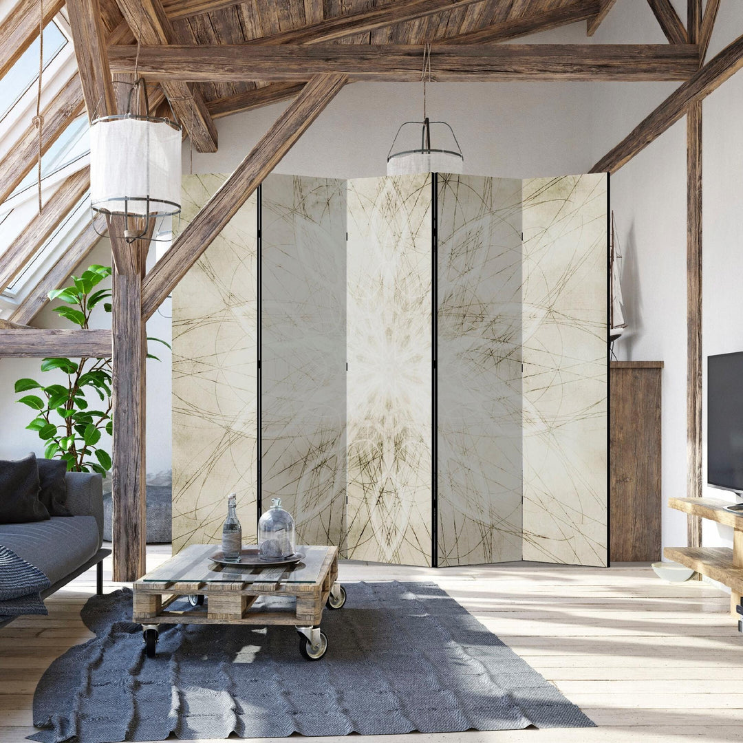 Divpusējs aizslietnis, 225x172, Gaišs ģeometrisks ornaments, krēmkrāsā L-ART