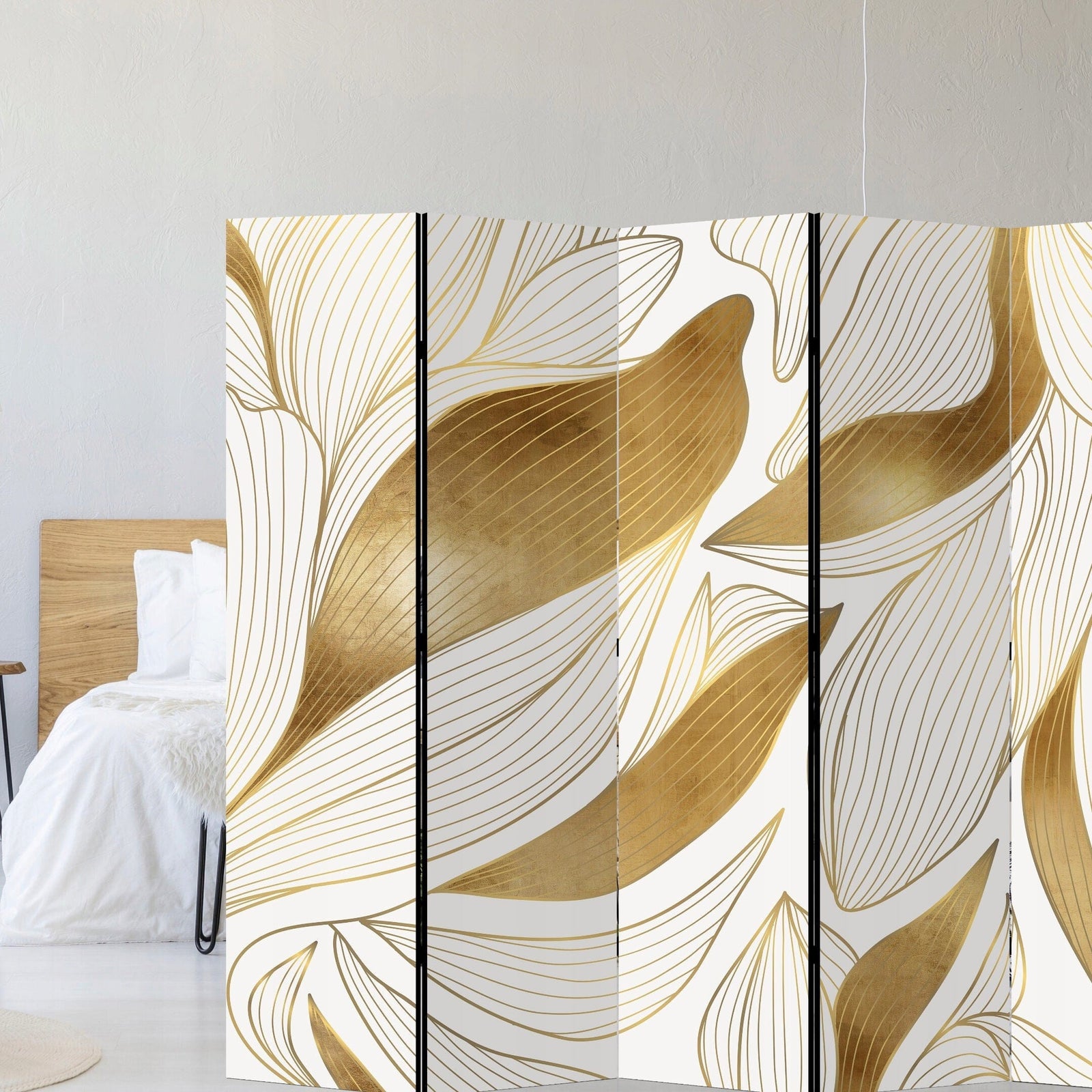 Divpusējs aizslietnis, 225x172, Stilizētas zelta lapas, grezns un māksliniecisks L-ART