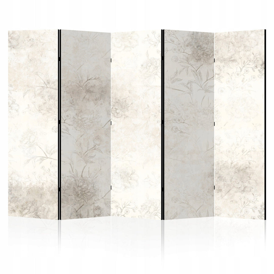 Divpusējs aizslietnis, 225x172, vintāžas ziedu motīvs uz gaiša fona L-ART