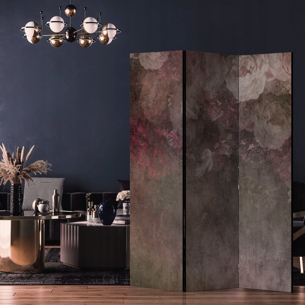 Divpusējs aizslietnis ar tumšajiem, dūmakainajiem ziediem, 135x172 L-ART