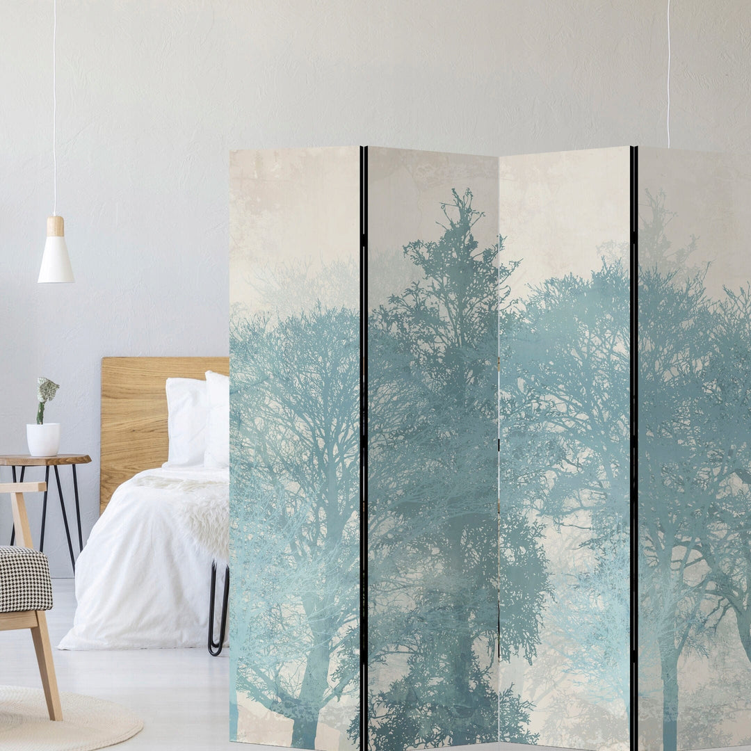 Divpusējs aizslietnis, Rīta miers – dūmakaini zilos toņos, 225x172 L-ART