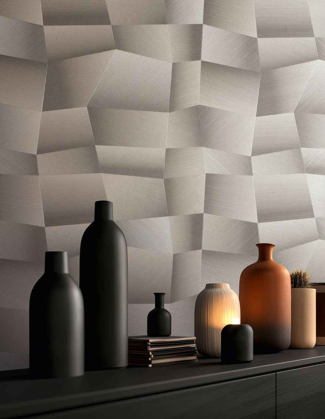 Dizaina tapetes ar 3D faktūru - pelēkas - 3012644 AS Creation