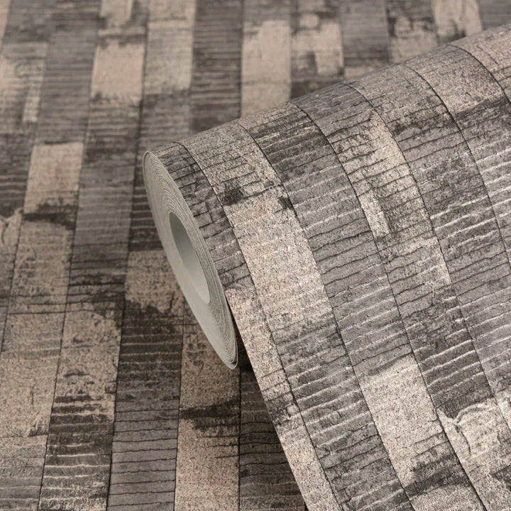 Dizaina tapetes ar modernu ķieģeļu un paneļu tekstūru - brūna, bēša AS Creation