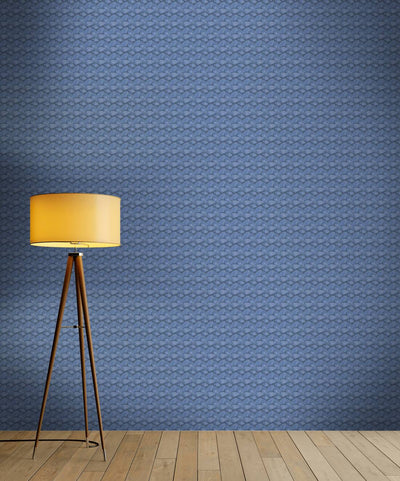 Dizaina tapetes Karl Lagerfeld zilā krāsā, 1343152 AS Creation