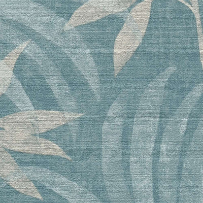Džungļu tapetes, džungļi un hibiskusa ziedi - zilā krāsā, 1346575 Tapetenshop.lv