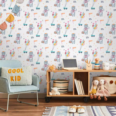 Wallpaper for children's room - Friend bear, 142742, (0.5x10m)