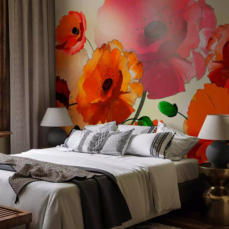 Wall Murals 60382 red poppones