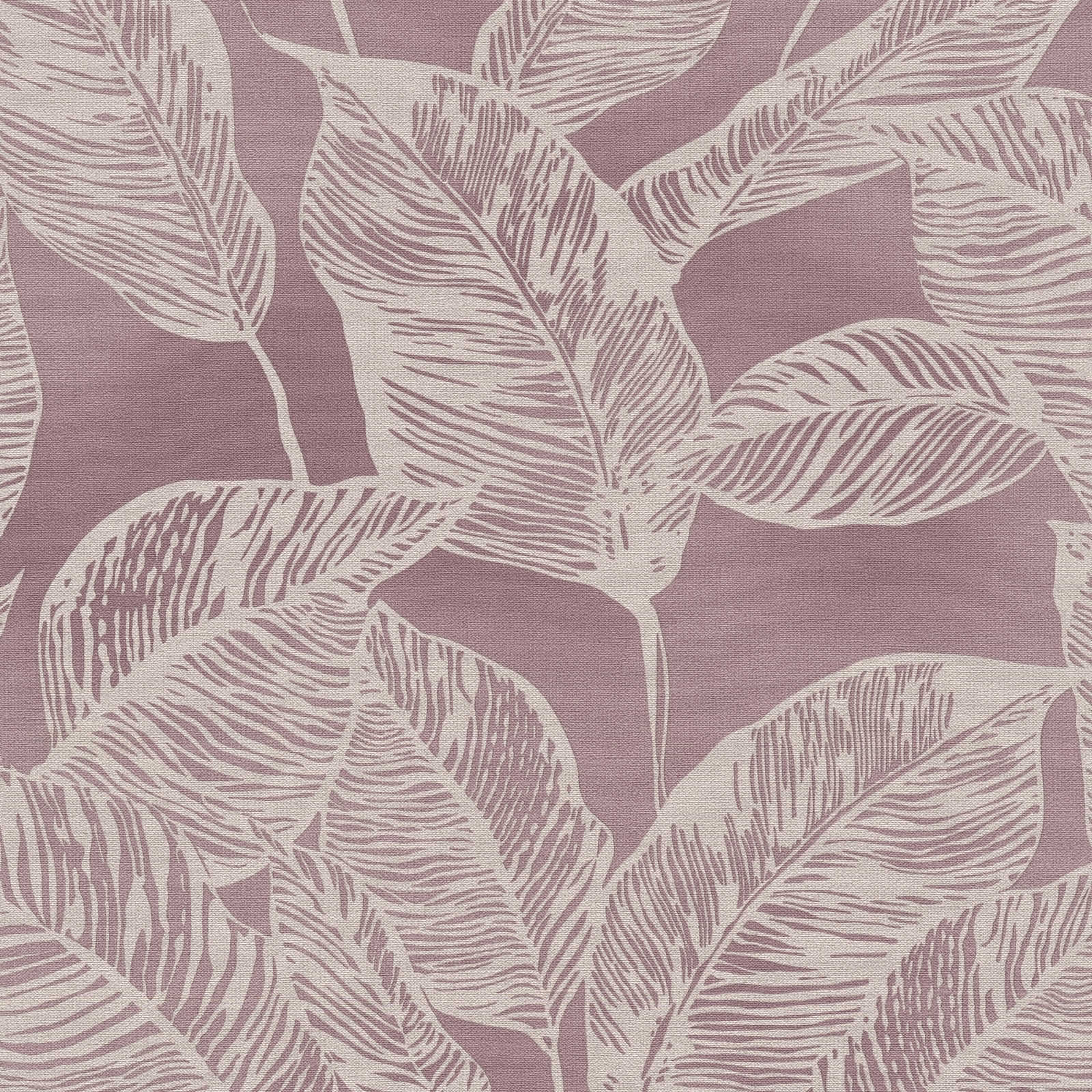 Ekoloģiskas tapetes ar lapas rakstu, bez PVC: rozā, krēmā, 386634 AS Creation