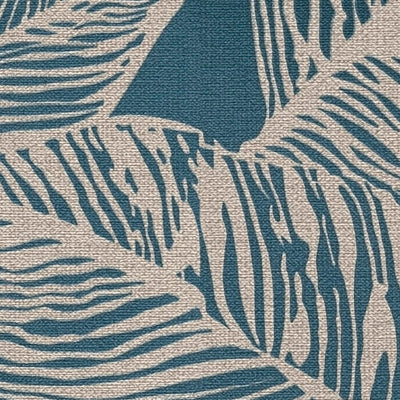 Ekoloģiskas tapetes ar lapas rakstu, bez PVC: zilā krāsā, 1363107 AS Creation