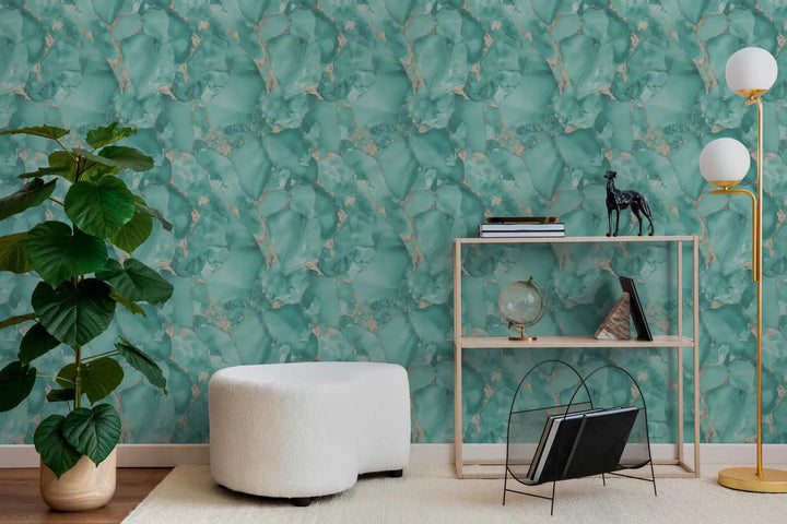 Elegantas marmora izskata tapetes ar zelta akcentiem - 3012201 AS Creation