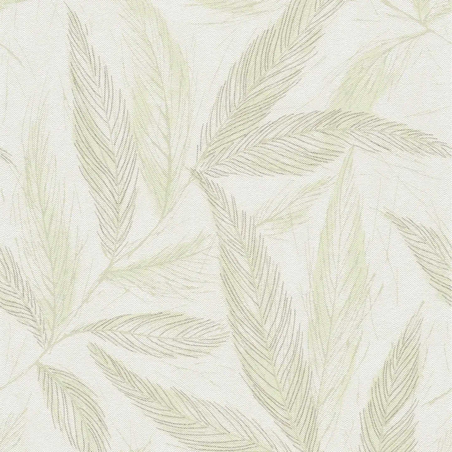 Tapešu tuvplāns ar spalvu rakstu un sudrabu, parādot smalko tekstūru. SKU: 3010661, AS Creation.