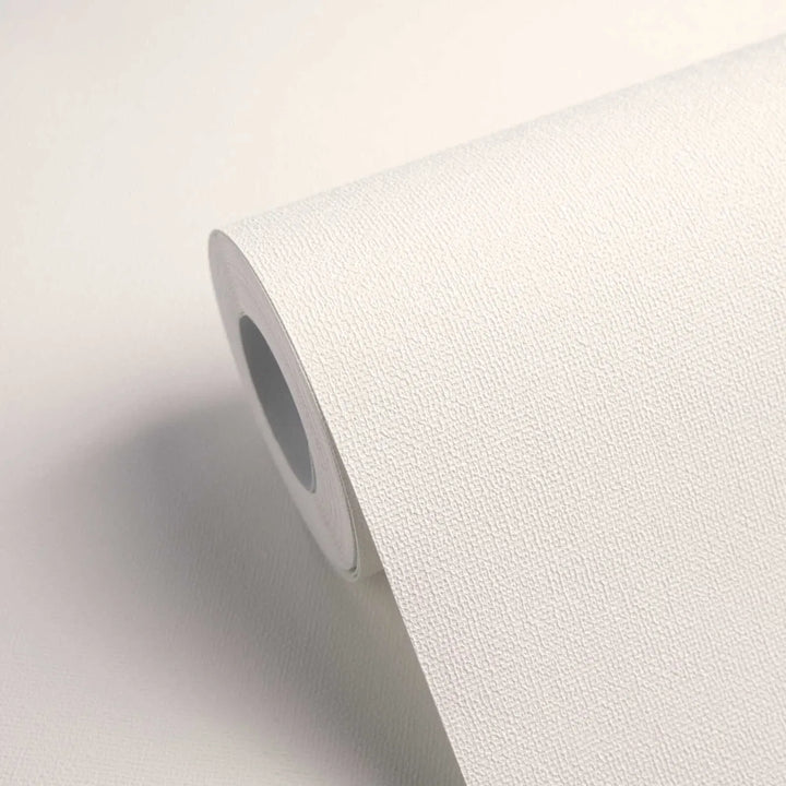 Elegantas vienkrāsainas tapetes ar vieglu tekstūru - baltas - 1371143 AS Creation