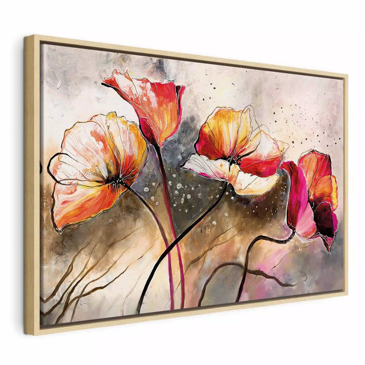 Glezna koka rāmī (dabīgā krāsā) - Maģiskas magones, 162016