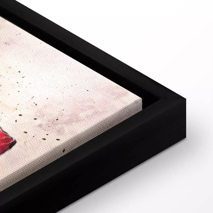 Painting in black wooden frame - Magic Poppies, 162016