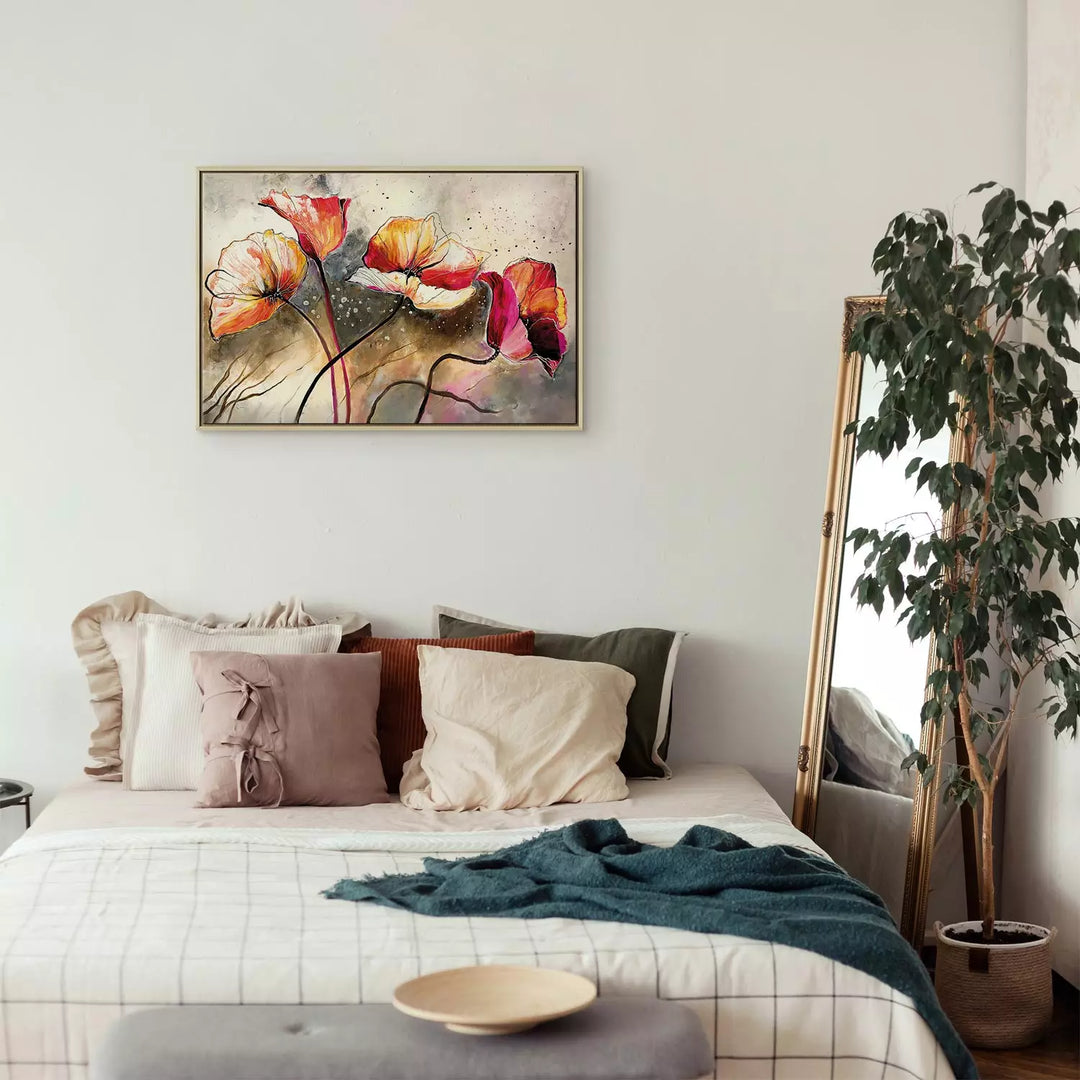 Glezna koka rāmī (dabīgā krāsā) - Maģiskas magones, 162016