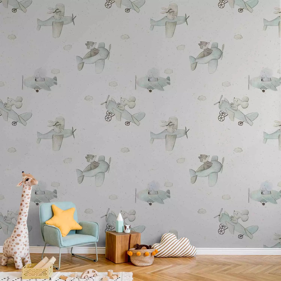 Fototapetai - Gyvūnai - pilotai turkio spalvos lėktuvuose, 149206