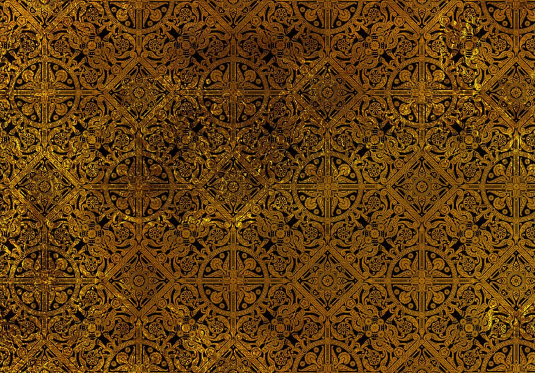 Wall Murals with Celtic ornament, gold - 91380