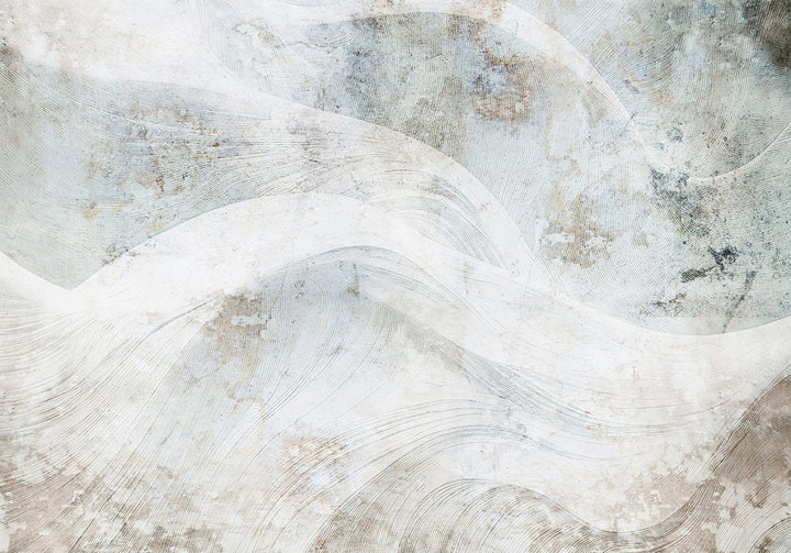 Wall Murals - abstract background with waves in grey, 148597