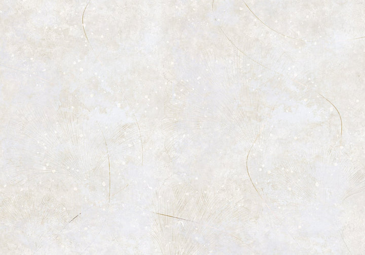 Wall Murals - Light cream background with leaf motif, 148802