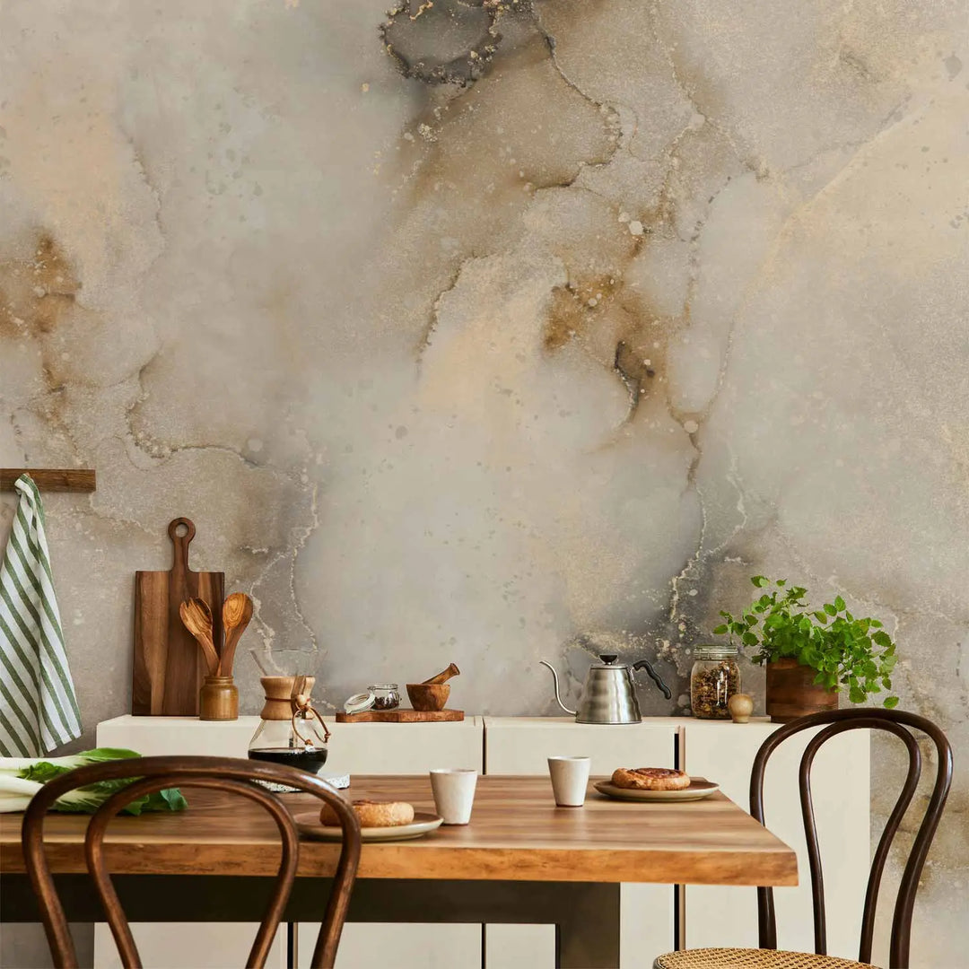 Wall Murals - Golden marble - elegant abstraction in gold, 148771