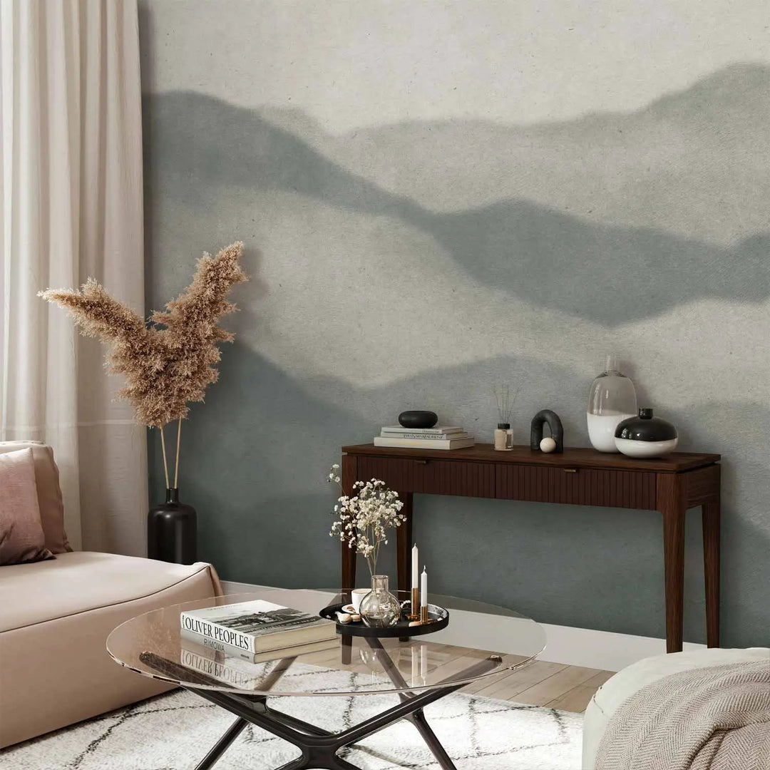 Wall Murals - Hazy horizon - subtle mountain shadows in shades of grey, 161936