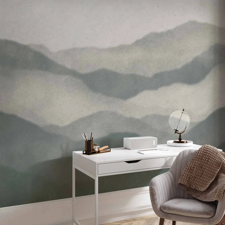 Wall Murals - Hazy horizon - subtle mountain shadows in shades of grey, 161936