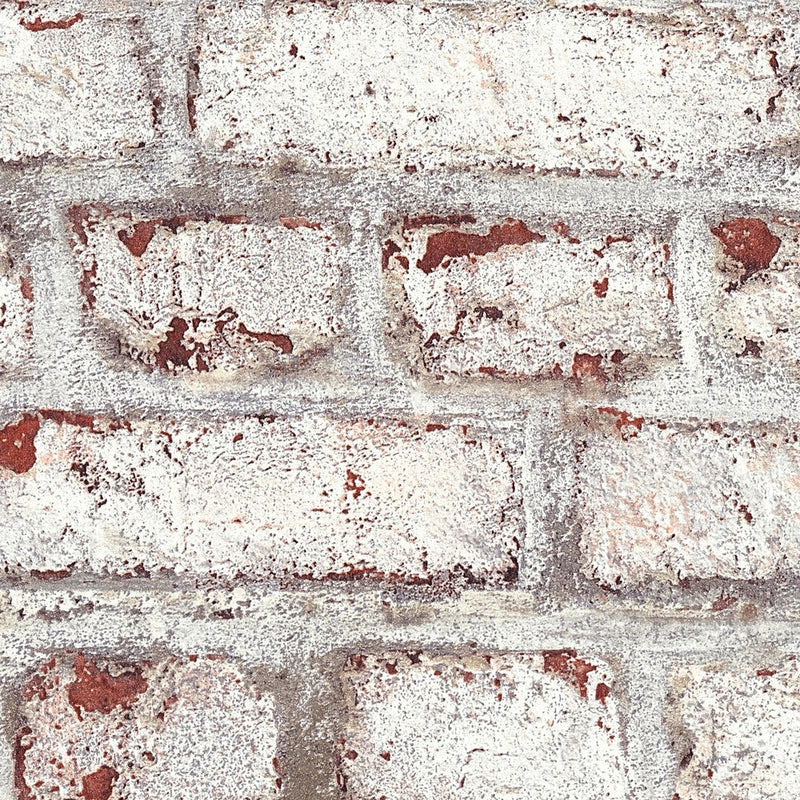 Wallpaper with brick wall - white, brown, gray, 1304461