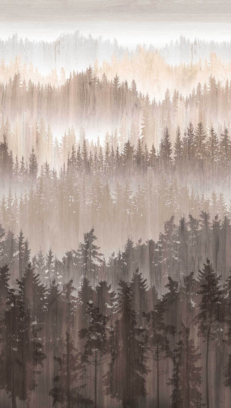 Flizelīna tapetes ar abstraktu meža rakstu bēšos toņos, 1375204 AS Creation