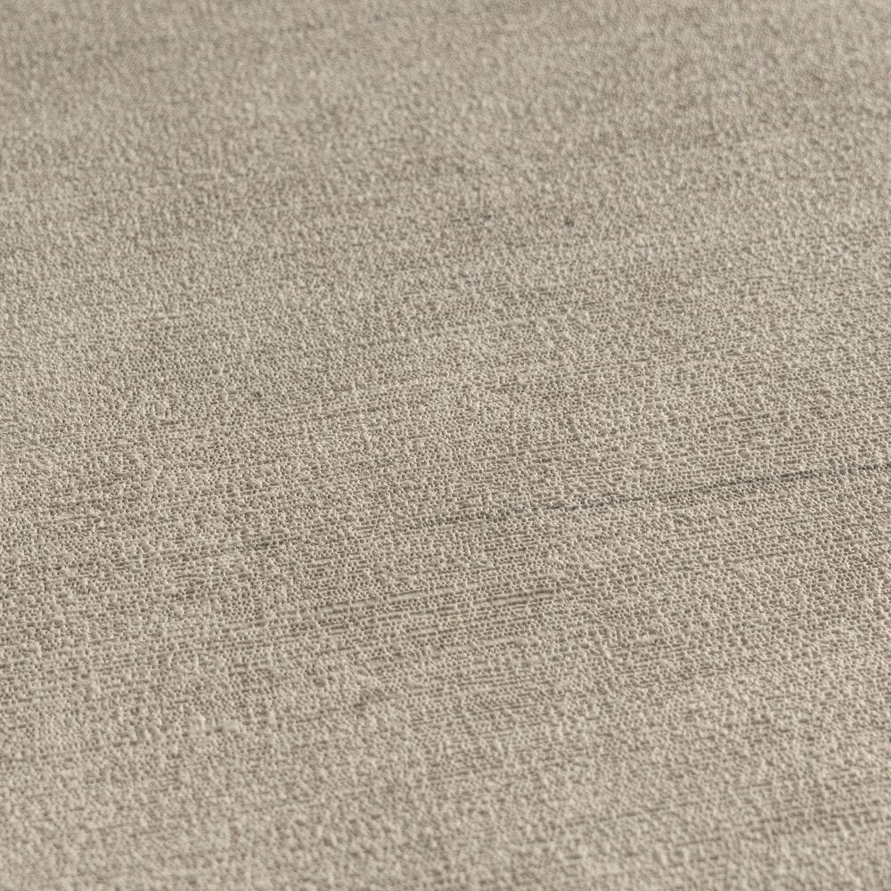 Non-woven wallpaper with a linen texture and slight gloss, taupe color | 3007722