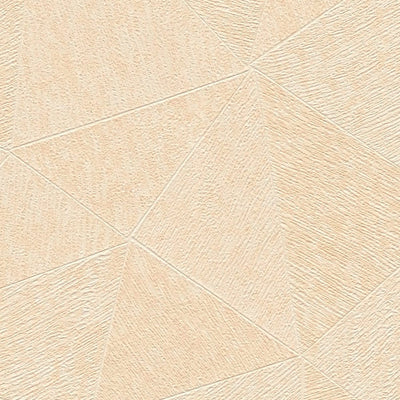 Non-woven Wallpaper with triangular pattern in beige, 1374175 AS Creation