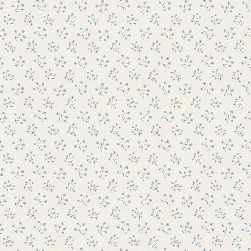 Flizelīna tapetes ar ziedu rakstu - baltā, pelēkā, zilā krāsā, 1373071 AS Creation