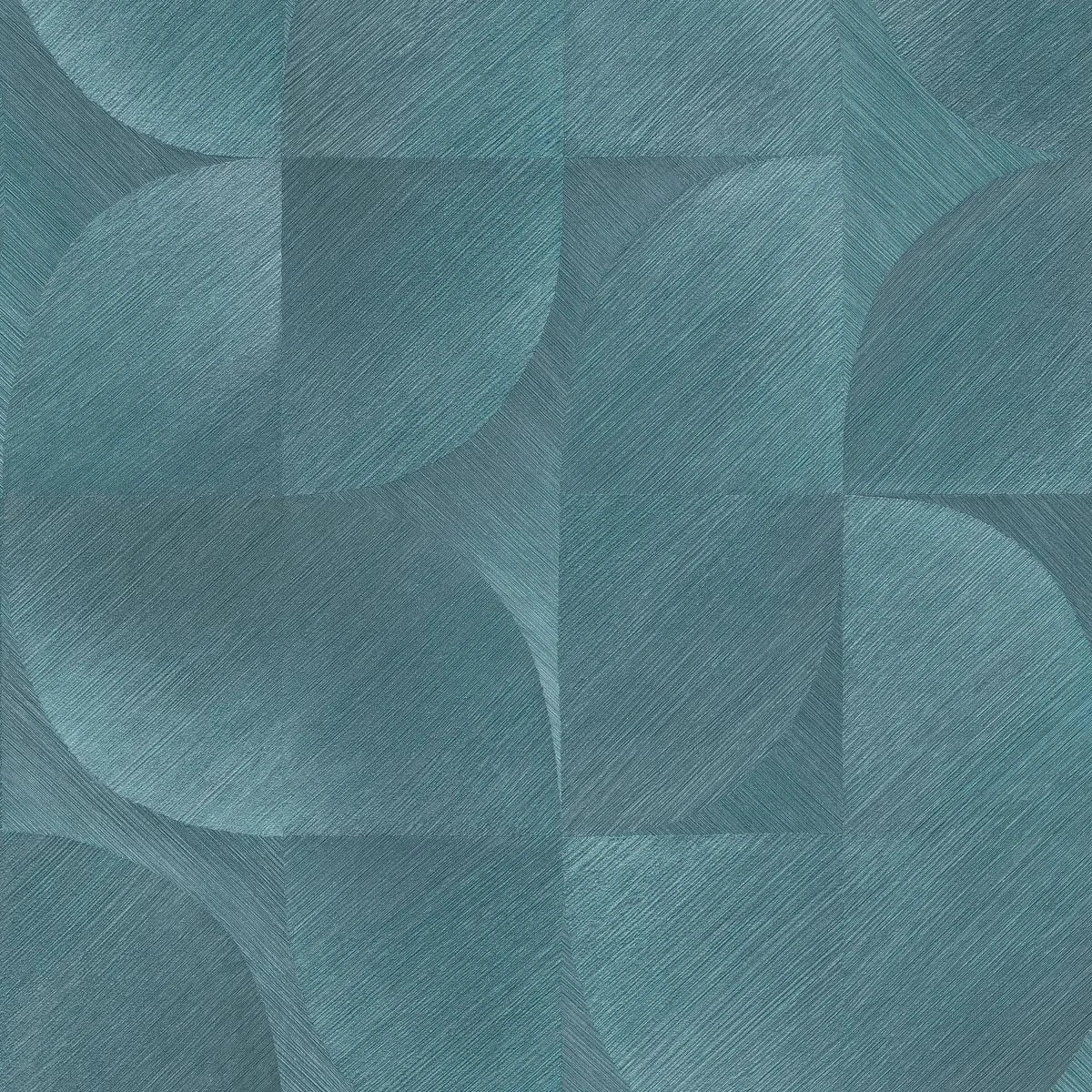 Flizelīna tapetes ar grafisku ornamentu tirkīza un zilā krāsā – moderns akcents ar krāsu spēli Erismann