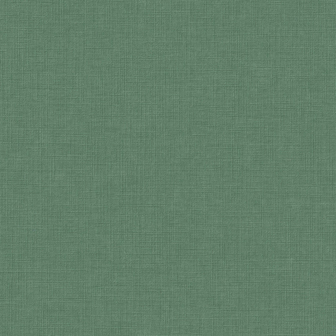 Non-woven wallpaper Grandeco, dark green linen fabric imitation in a matte finish, A71009