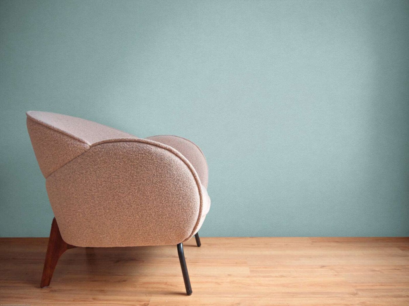 Flizelīna tapetes - matētas ar nelielu tekstūru, tirkīza krāsā, 393418 AS Creation