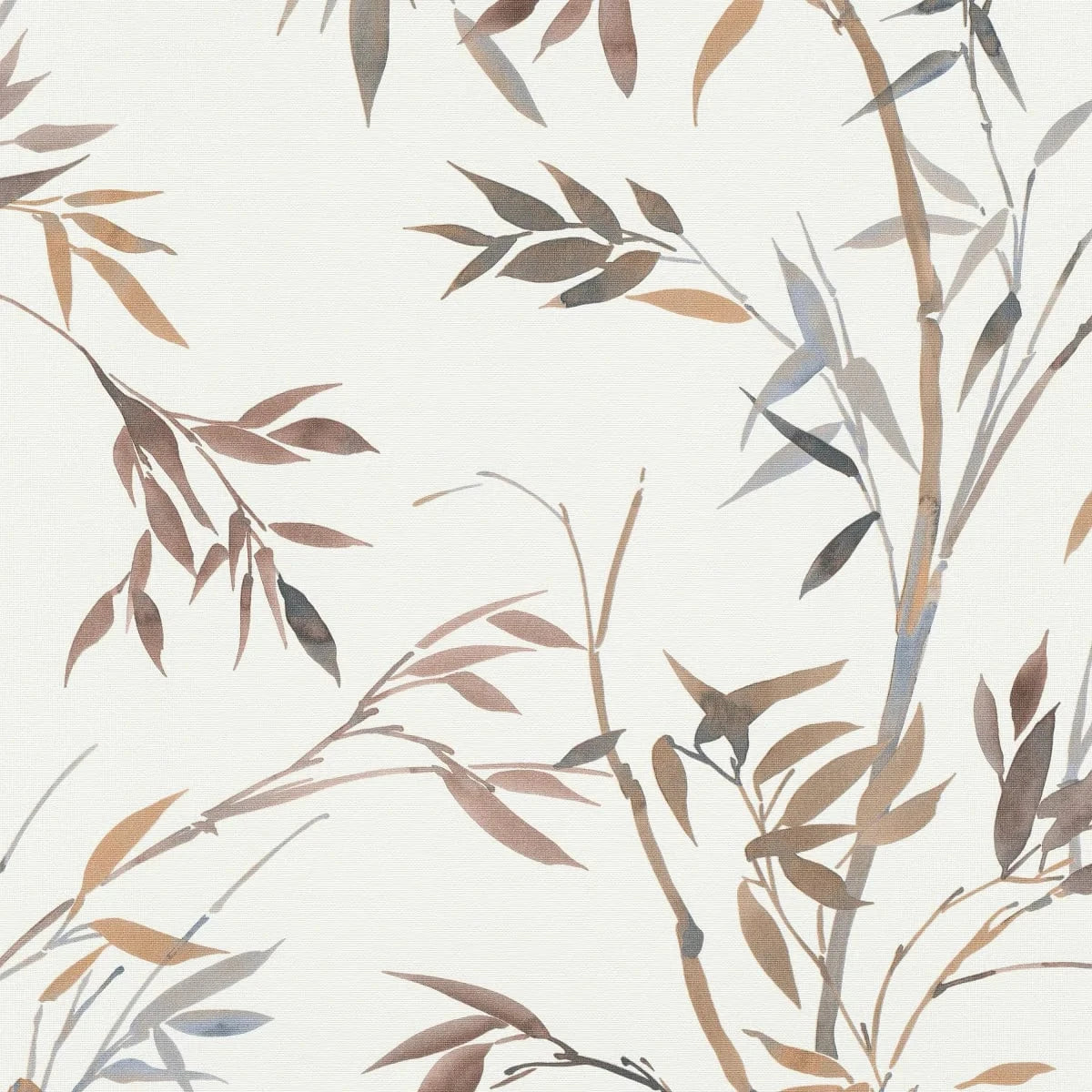 Tropisko lapu flizelīna tapetes uz balta fona – moderns sienu dizains Erismann