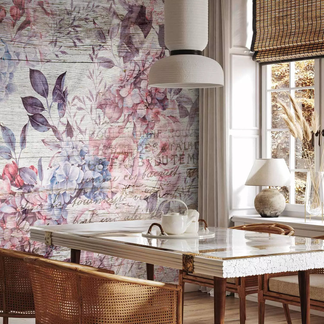 Fototapetes - Skaista kompozīcija ar ziediem vintāžās stilā, 138453