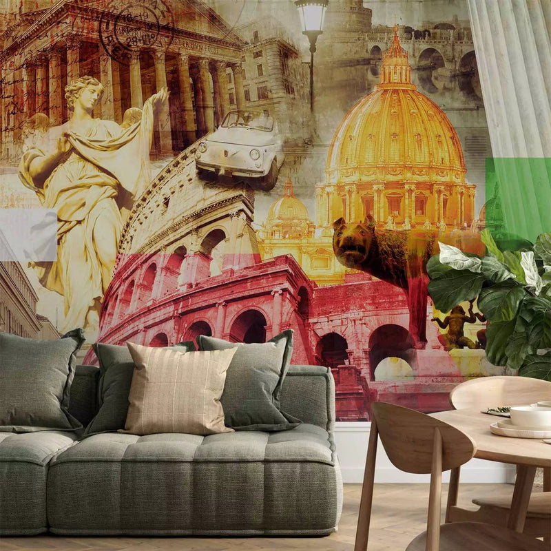 Modern Wall Murals with multicolored Colosseum of Rome, 90500 G-Art