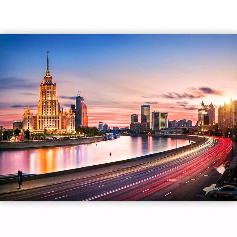 Wall Murals - Moscow, Russia - Night panorama with colorful lights G -art