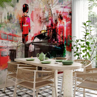 Wall Murals with multicolored London symbols, 97066 - Buy G -Art