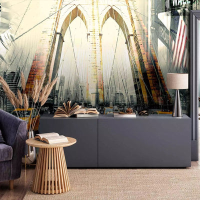 Wall Murals - Collage with New York motif with Freedom Statue, 97266 G-Art