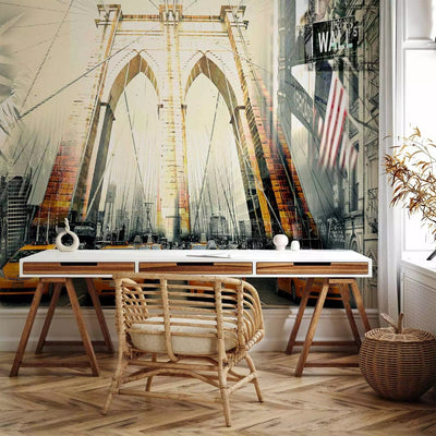 Wall Murals - Collage with New York motif with Freedom Statue, 97266 G-Art