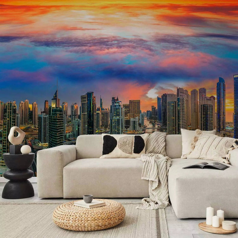 Wall Murals For a bedroom with beautiful evening views in Dubay-Art