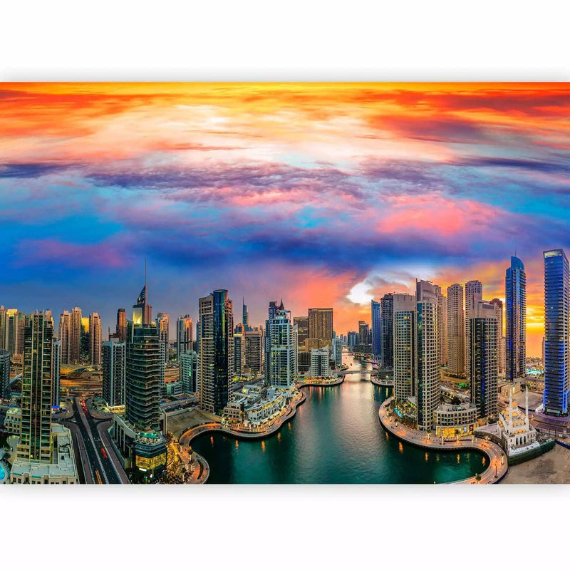 Wall Murals For a bedroom with beautiful evening views in Dubay-Art