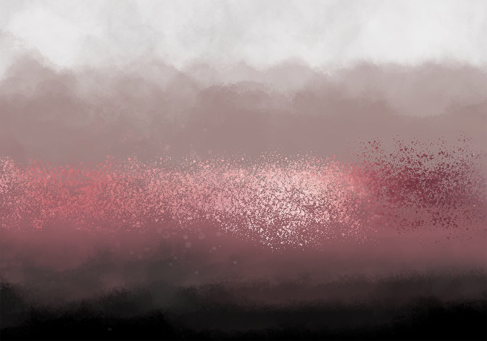 Abstrakta fototapete ar dūmakainām pārejām bordo, rozā un pelēkā G-ART